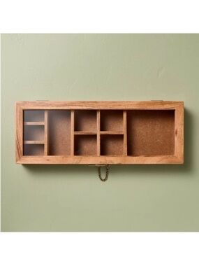 XL Wood Curio Collectables Box - Hearth & Hand with Magnolia NEW